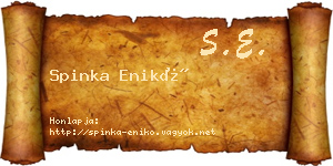 Spinka Enikő névjegykártya
